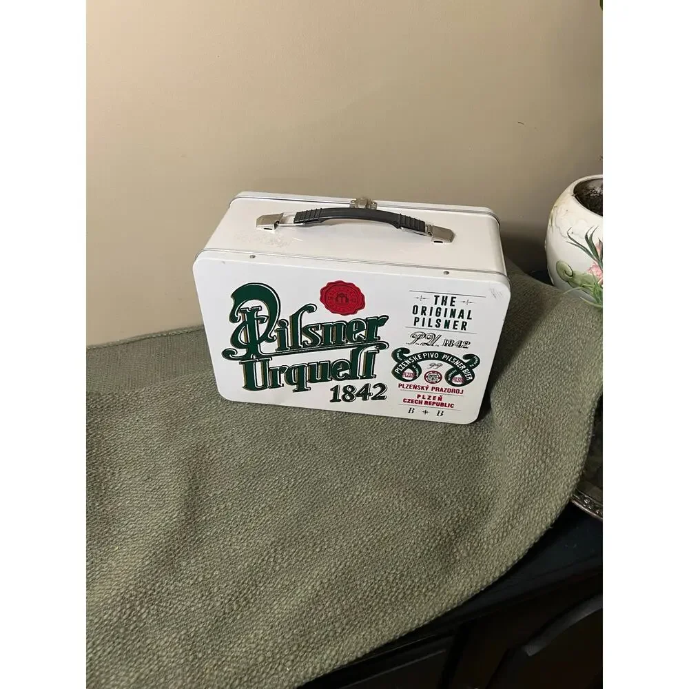 Pilsner Urquell Beer Metal Lunch Box / Advertising Tin